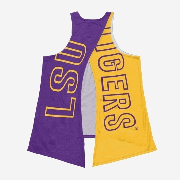 LSU Tigers Womens Tie-Breaker Sleeveless Top - Picture 2 of 8